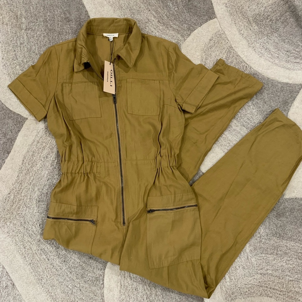 GILLI Utility Jumpsuit- Mustard